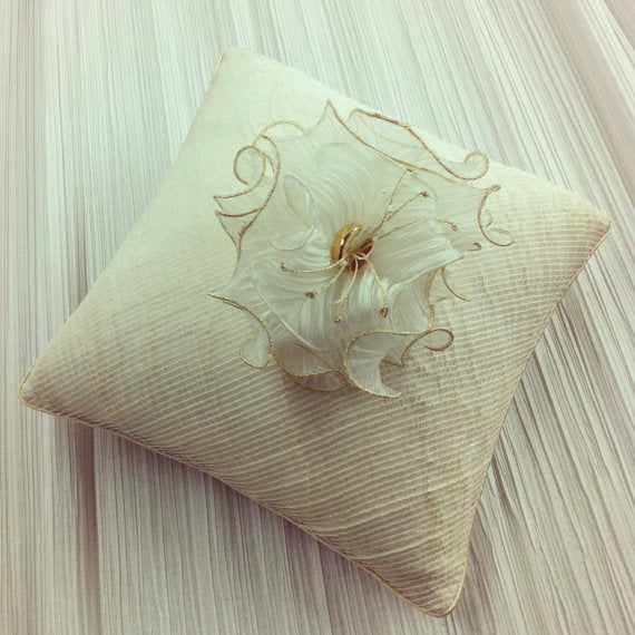 Custom Pleated Ring Bearer Pillow