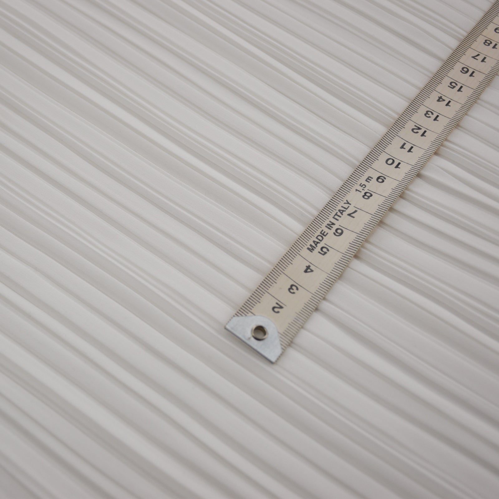 organic mushroom pleating with metric ruler for scale