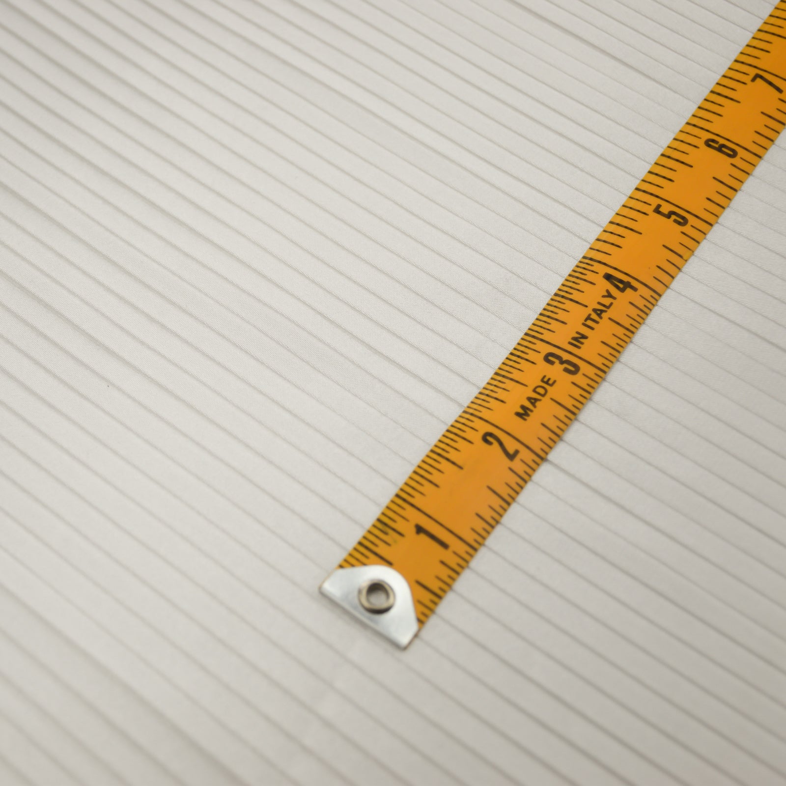 quarter inch side pleating with rule for scale