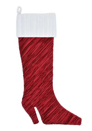 Pleated Charmeuse "Sexy" High-Heeled Christmas Stocking