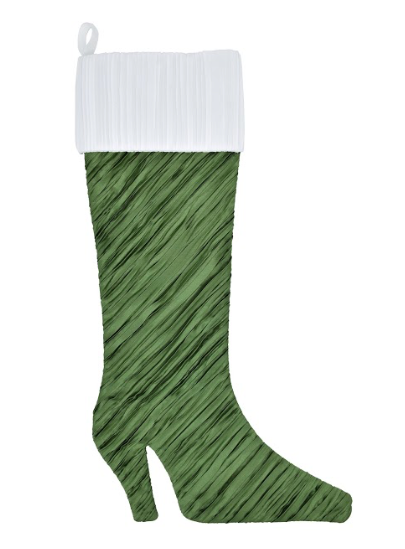 Pleated Charmeuse "Sexy" High-Heeled Christmas Stocking
