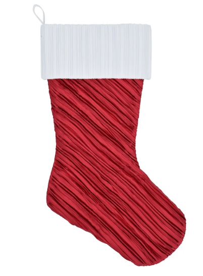 Pleated Charmeuse Christmas Stocking