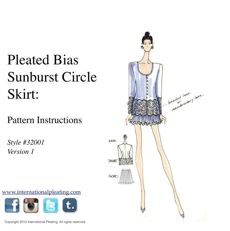 DIY Sunburst Pleated Skirt Pattern