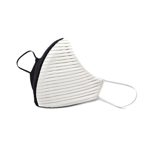 Two Tone Pleated Charmeuse Cheeky Mask