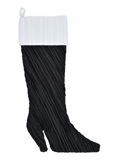 Pleated Charmeuse "Sexy" High-Heeled Christmas Stocking