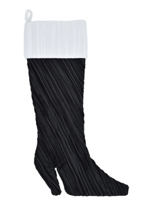 Pleated Charmeuse Sexy High-Heeled Christmas Stocking – Tom's Sons Intl  Pleating