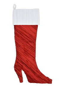 Pleated Charmeuse "Sexy" High-Heeled Christmas Stocking