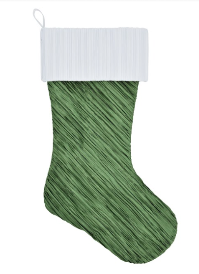 Pleated Charmeuse Christmas Stocking
