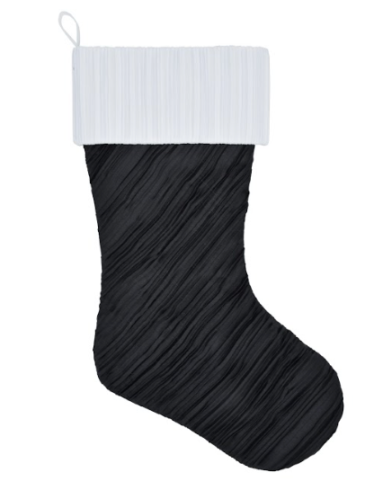 Pleated Charmeuse Christmas Stocking