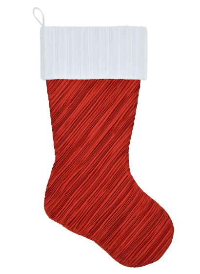 Pleated Charmeuse Christmas Stocking